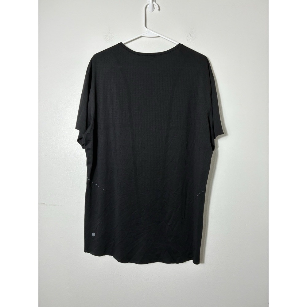Lululemon All Terrain T Shirt Men's Large Black Reflective Running Gym Stretch